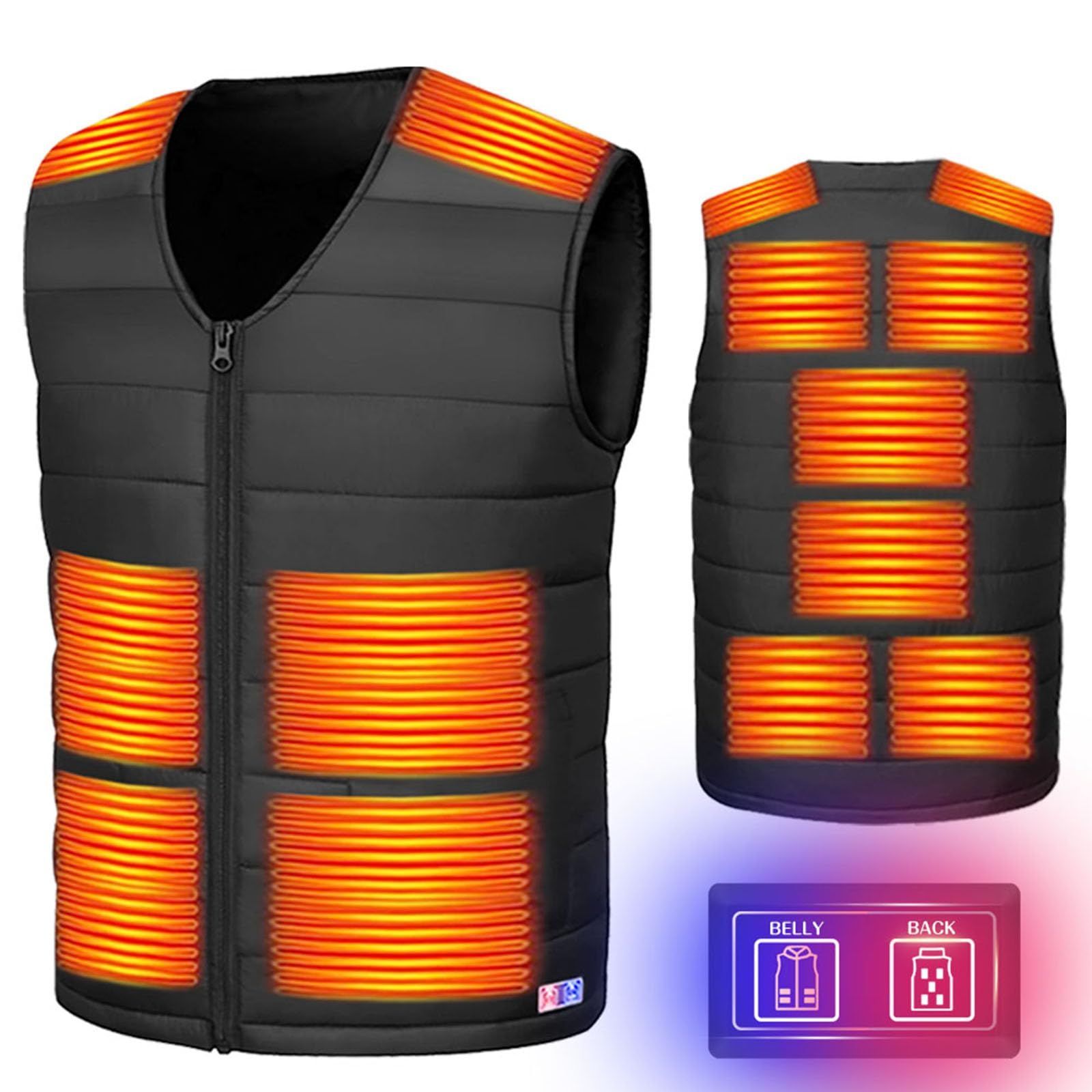 【人気商品】[roasicee] 電熱ベスト 日本製ヒーター ヒーターベスト USB/DC給電可 加熱ベスト 3段階調温 速暖 洗濯可 インナー メンズ レディース 防寒対策 通勤通学 屋外作業