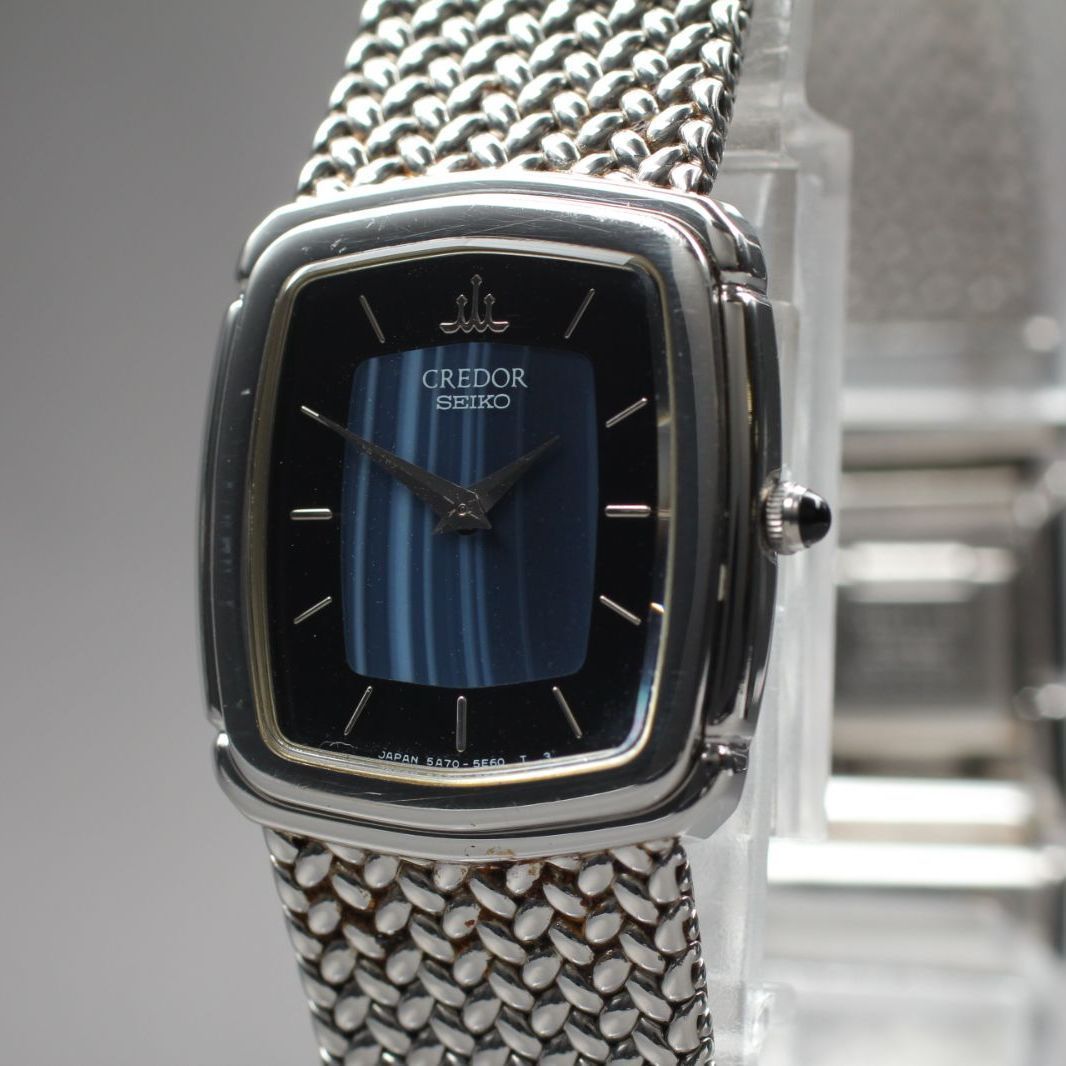 【希少.】SEIKO CREDOR クレドール 腕時計 5A70-3C40 CREDOR セイコー クレドール 5A70-3C40 レディース ブルーメノウ