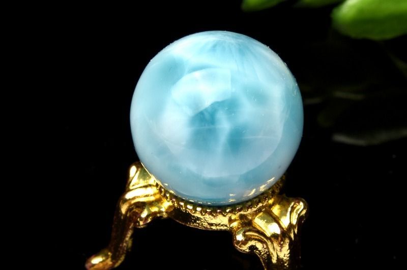 模様くっきり！ラリマースフィア 【鑑別書付き】ラリマー スフィア