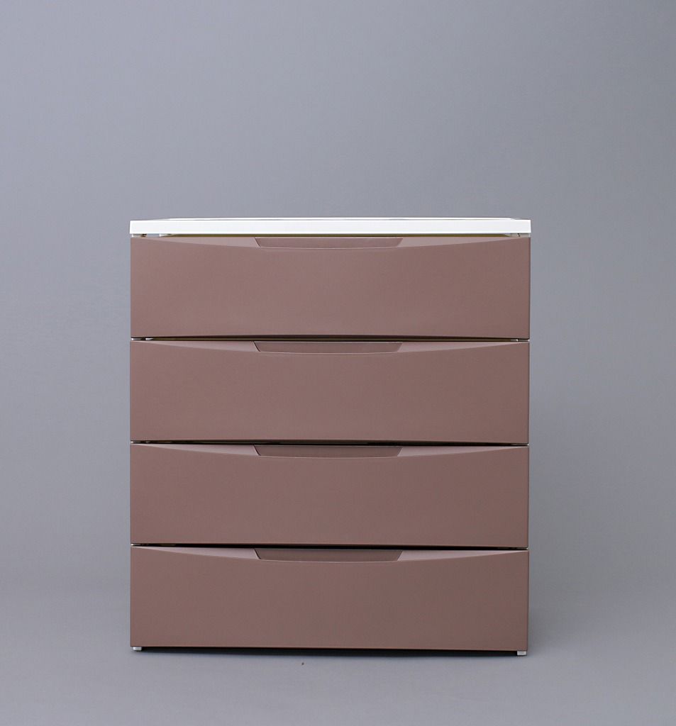 アイリスオーヤマ チェスト ルーム 4段 幅72×奥行41.5×高さ80.5cm ホワイト ブラウン RC-724 IRIS OHYAMA