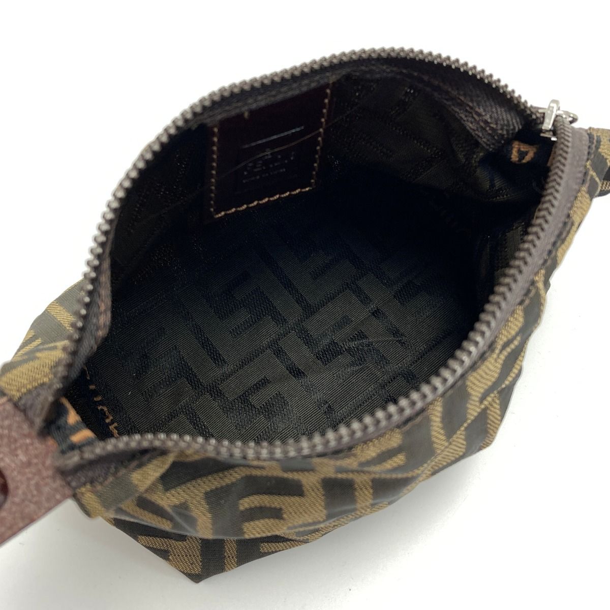 FENDI フェンディ ズッカ柄 ミニ バニティ ブラウン ポーチ