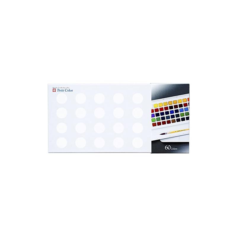 サクラクレパス 絵の具 固形水彩 プチ 60色 オリジナル筆入り NCW-60