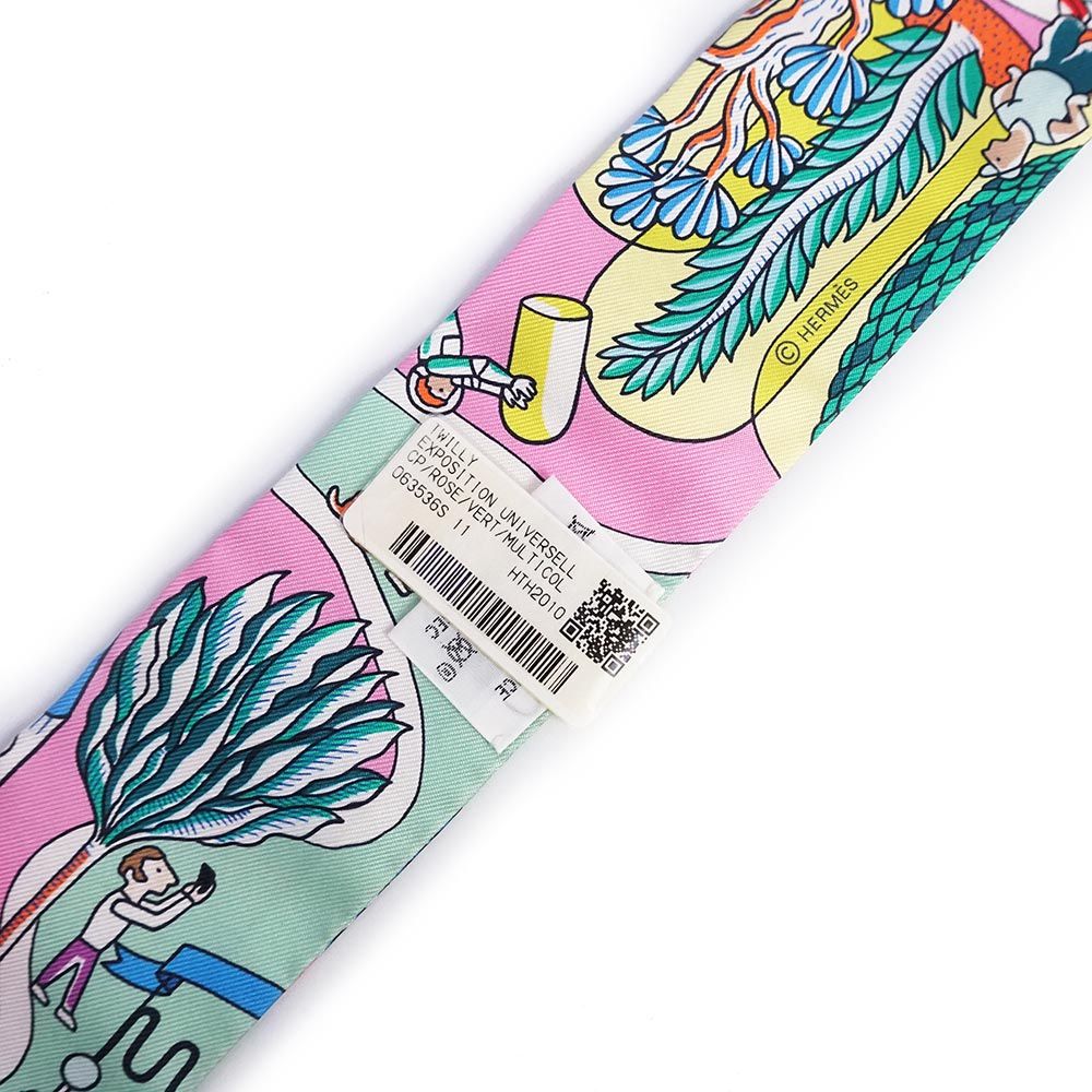 エルメス ツイリー EXPOSITION UNIVERSELL 万国博覧会 リボン スカーフ