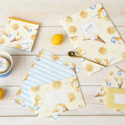 まとめ ラボクリップ レターセット ジェラートカフェ レターセット イエロー 21B-GCLS01-YE ×15セット SKLAD-KIRPICHA_RU