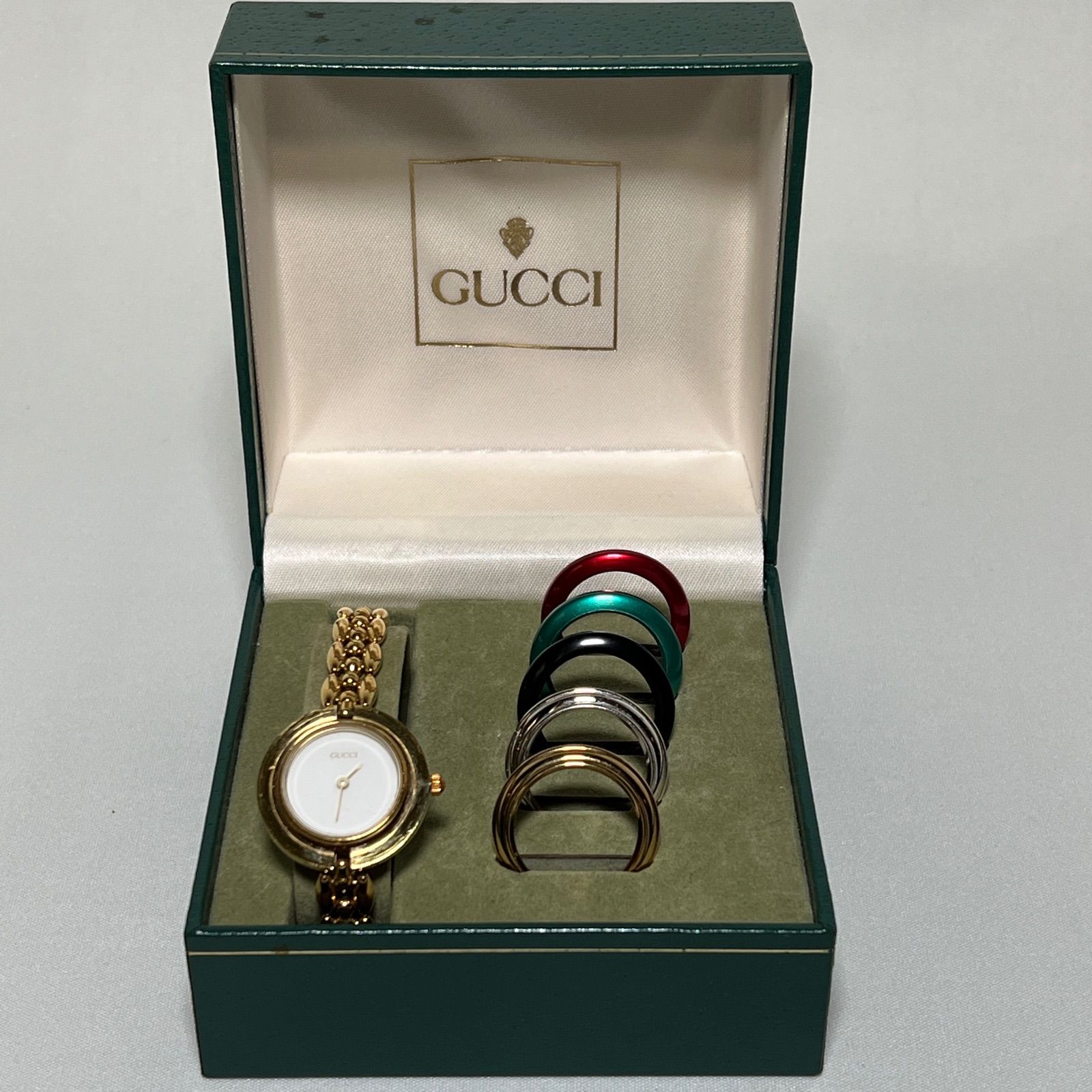 GUCCIグッチチェンジベゼルレディース腕時計【稼働品】【フォロワー 