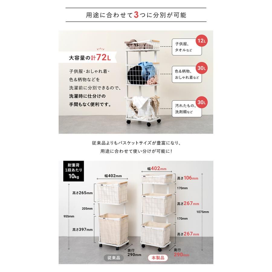 キャスター付き MTL-S018-WH