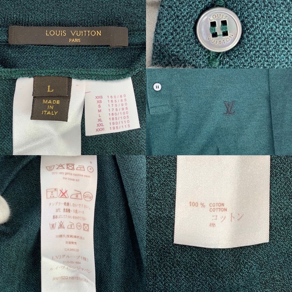 ルイヴィトン ポロシャツ メンズ 長袖 LVロゴ刺繍 トップス アパレル