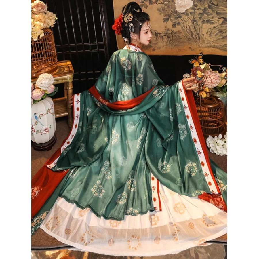 唐装漢服 中華服舞台服装 コスプレ衣装 中国古代宮廷風 イベント 学園祭パーティー ダンス衣装 唐朝貴妃服 振袖 引き裾 写真撮影 チャイナドレス コスプレ衣装 中国古代宮廷風 唐装・漢服 中華服・舞台