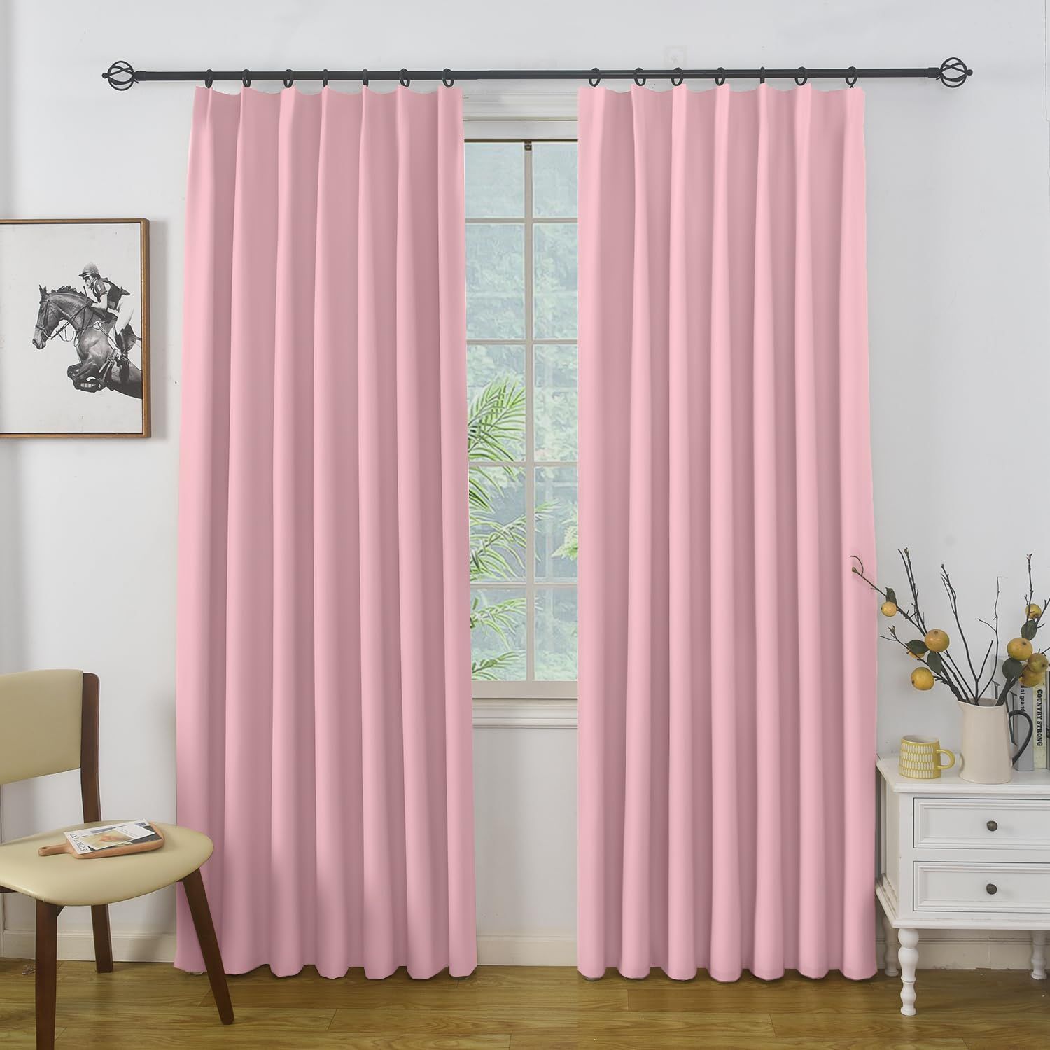 遮熱、遮光、防音カーテン 二枚組 カーテンフックつき 未使用