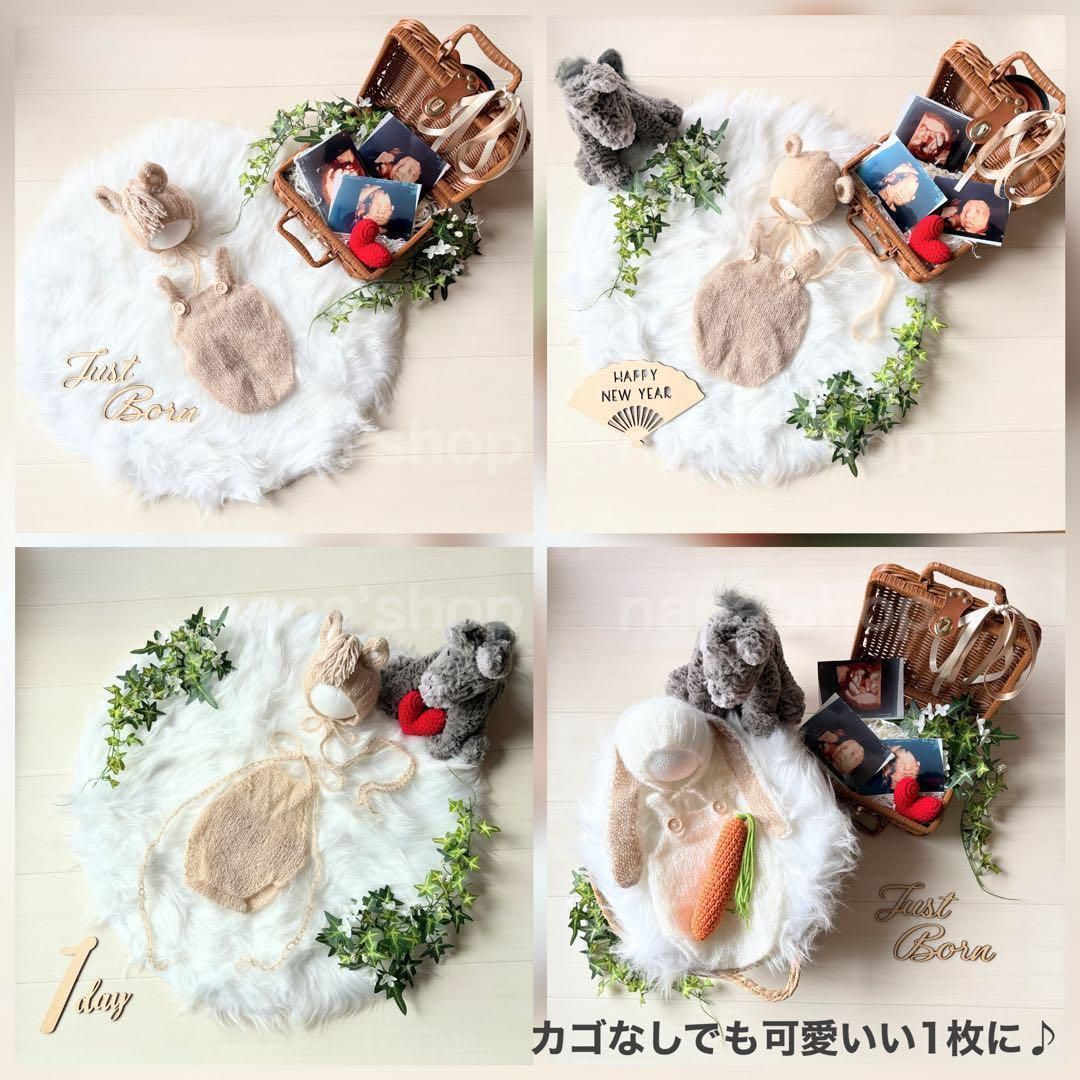 へび×バスケット×かごセット♪ニューボーンフォト撮影 出産祝いギフト