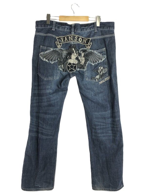 品 VANSON バンソン × TOM-JELLY トムとジェリー コラボ DENIM PANTS 刺繡入り ストレート デニムパンツ ジーンズ 156-251025-rt-13-tag