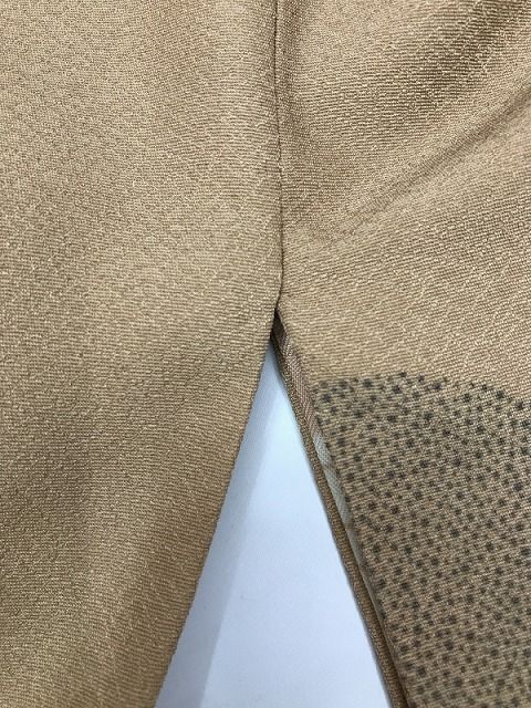 中古】Lサイズ 正絹 コート 黄ベージュ色地に椿模様 道行 - メルカリ 