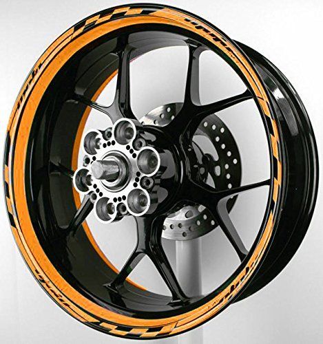 オレンジ MOTOINKZ バイク用 17インチ フルカスタム リムステッカー GP2 オレンジ B-85-ORANGE