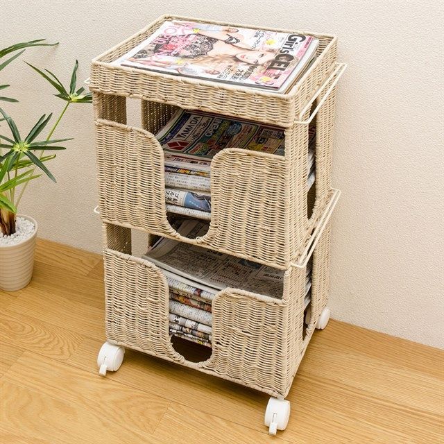 ラタン 新聞ストッカー ラタン 新聞ストッカー BR⁄IV ラタン 新聞