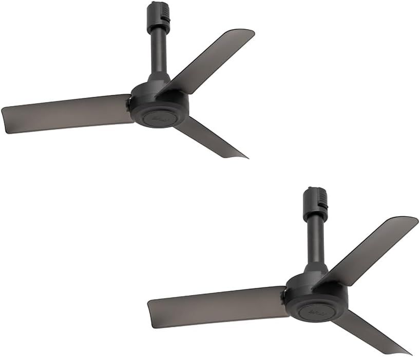 2台セット 003389 DUCT RAIL FAN DC basic 40 ダクトレールファン ベーシック 40 リモコン付き サーキュレーター 空気循環 コンパクト シンプル ライティングレール Black 2台セット BK