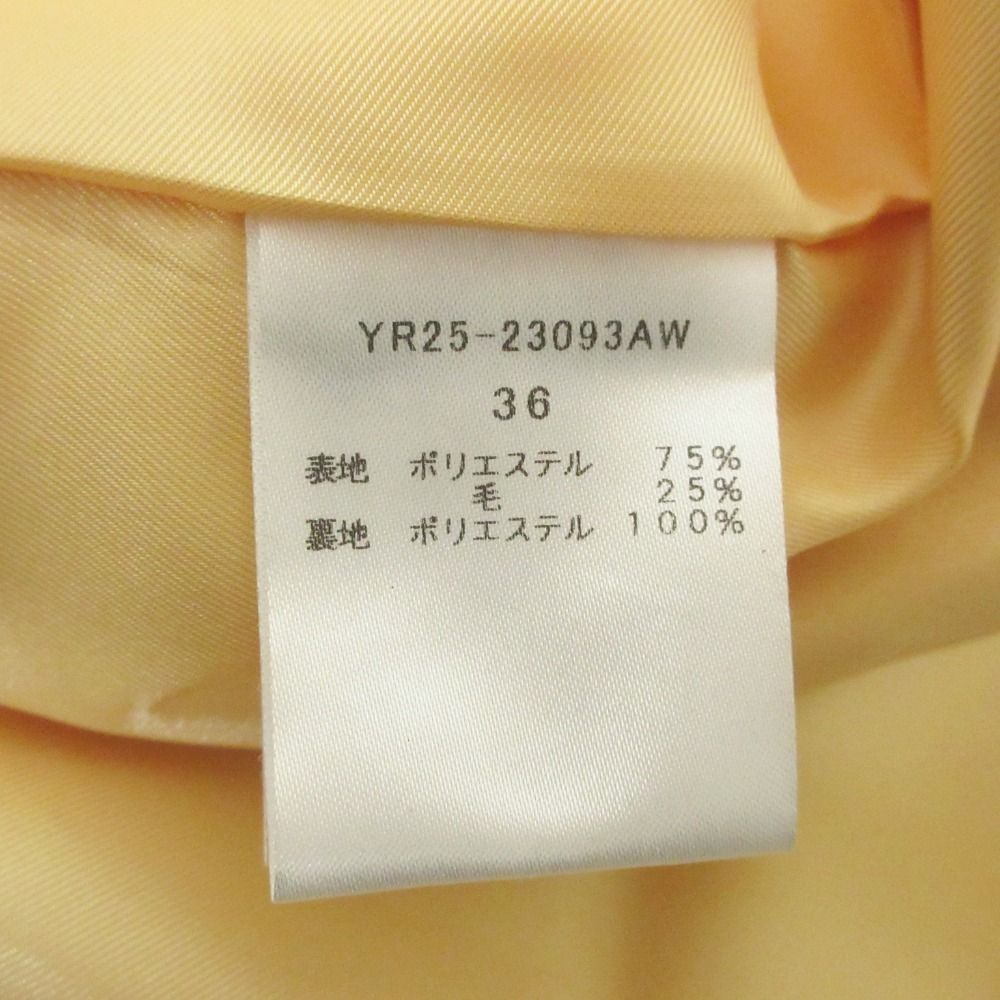 美品 yori ヨリ 23AW もふボアコート ノーカラーコート YR25-23093AW  