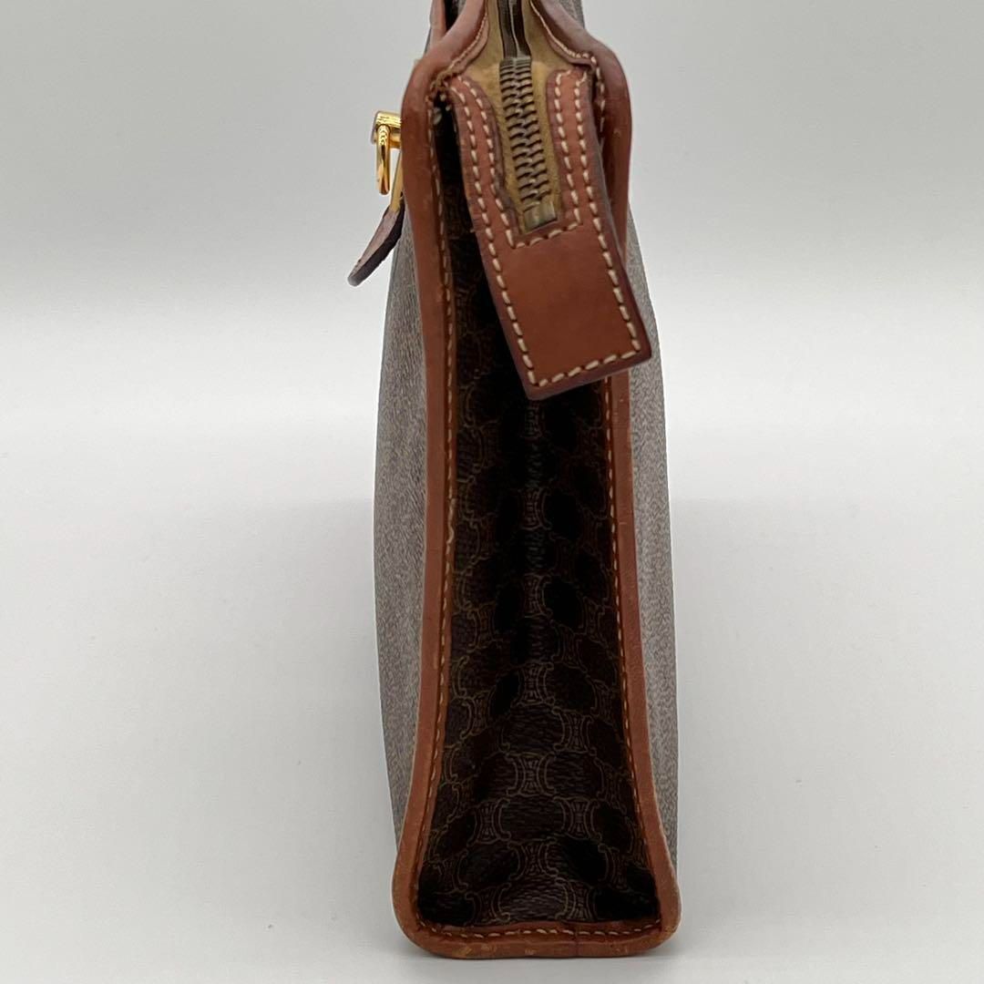 美品】CELINE マカダム柄 トリオンフ クラッチバッグ セカンド