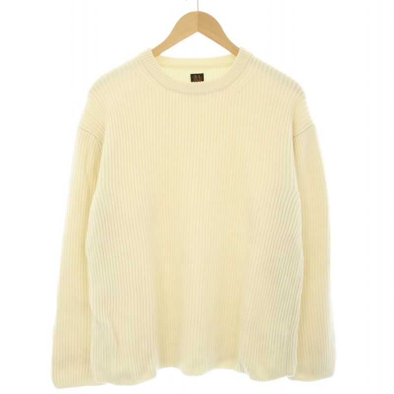 バトナー BATONER RIB CREWNECK ニット セーター リブ 長袖 2 アイボリー BN-18FM-019 /TK