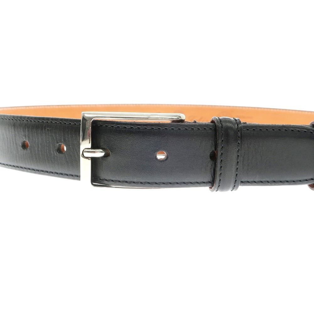 中古】フェリージ Felisi 699/6 カーフレザー ベルト ブラック【サイズ