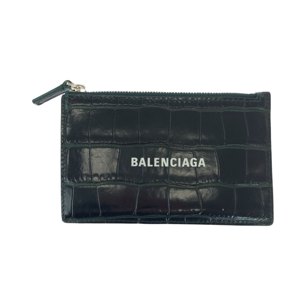 美品 BALENCIAGA バレンシアガ クロコ型押し ブラック 黒