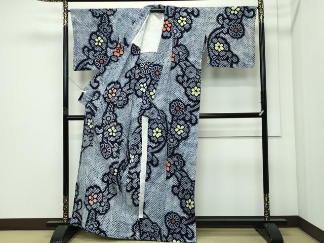 平和屋着物 上 夏物 浴衣 有松鳴海絞り 花繋ぎ 綿 CZAA3617s5