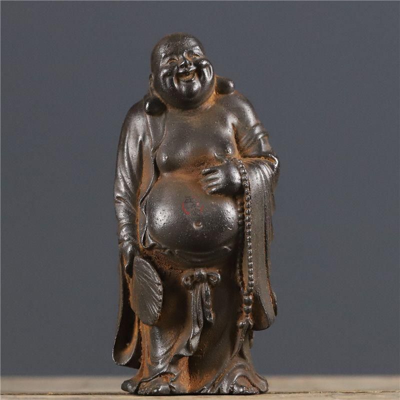 铁 細工 大腹弥勒仏像 装飾品 工芸品 美術品 置物