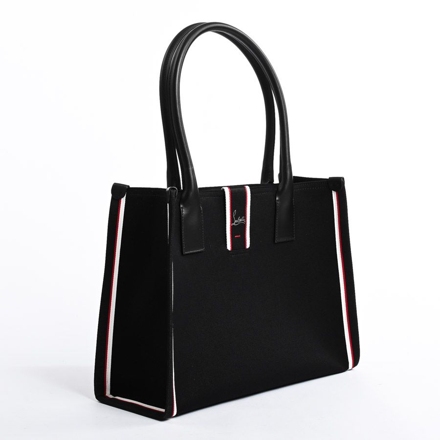 正規店買付【ルブタン】レザートートバッグ ナストロルービ Nastroloubi L ブラック カーフレザー - Bags - Men - Christian