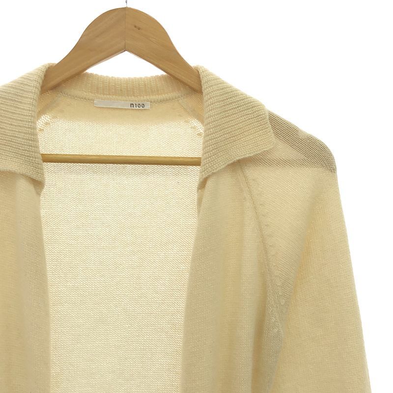 n100 / エヌワンハンドレッド | カシミヤ ロング ニットパーカー | アイボリー | レディース n100 / エヌワンハンドレッド | カシミヤ ロング ニットパーカー