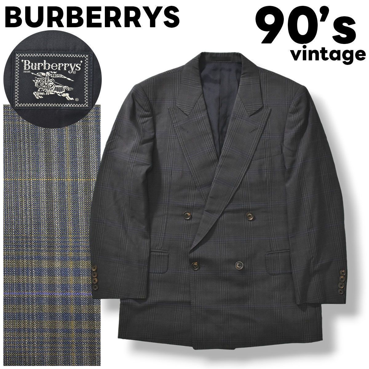 お得セット Burberry ヴィンテージ テーラードジャケット 90s