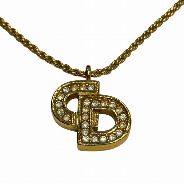 クリスチャンディオール Dior CDロゴ ゴールド ストーン ブランド小物 ネックレス レディース