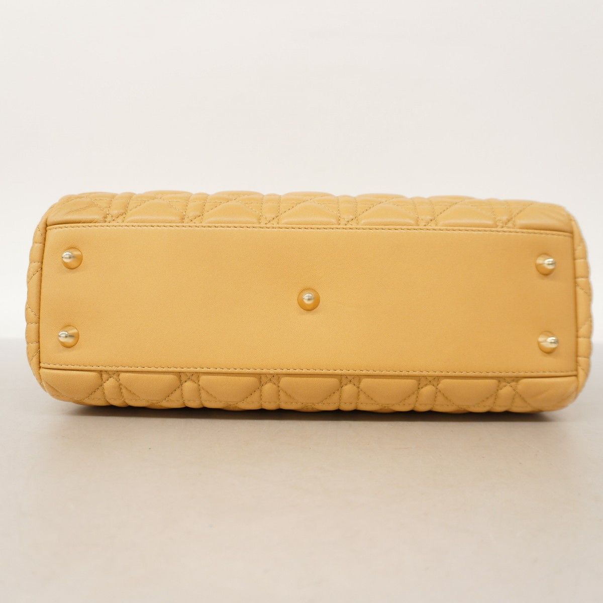 5ge6358-h】クリスチャンディオール ハンドバッグ カナージュ レザー  