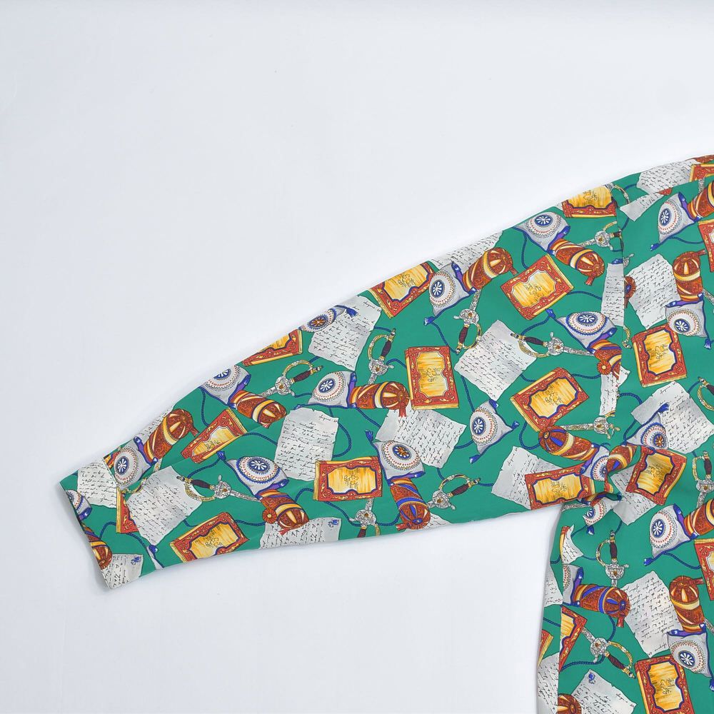 Vintage ビンテージ ヨーロピアン バロック ポリシャツ 総柄シャツ Vintage ビンテージ ヨーロピアン バロック ポリシャツ 総柄シャツ