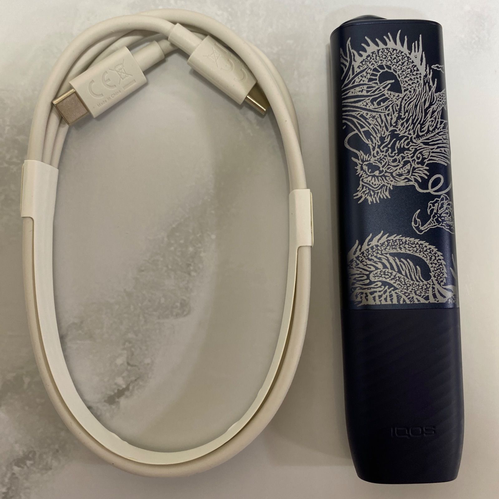 １iQOS ILUMA ｉone 黒　レーザー加工　アイコス イルマ ｉワン　龍 IQOS - iQOS ILUMA ONE イルマワン レーザー加工 祈り手