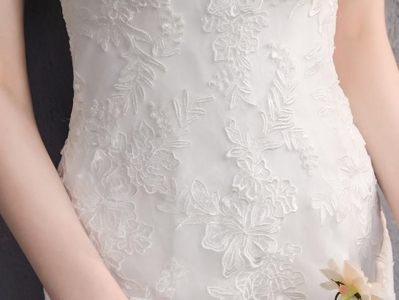 C211 高級 マーメイドライン 編み上げ プリンセスロング 結婚式ドレス  