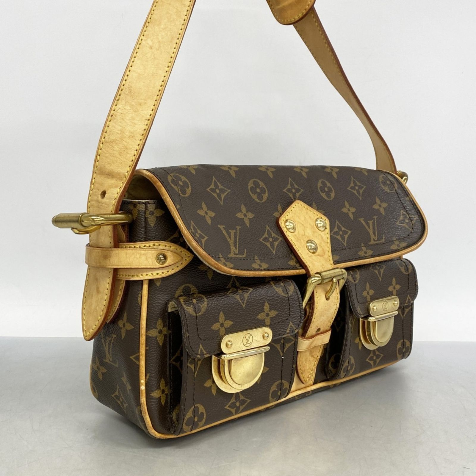 ルイ ヴィトン Louis Vuitton ルイ ヴィトン ショルダーバッグ モノグラム ハドソン M40027 ブラウンレディース
