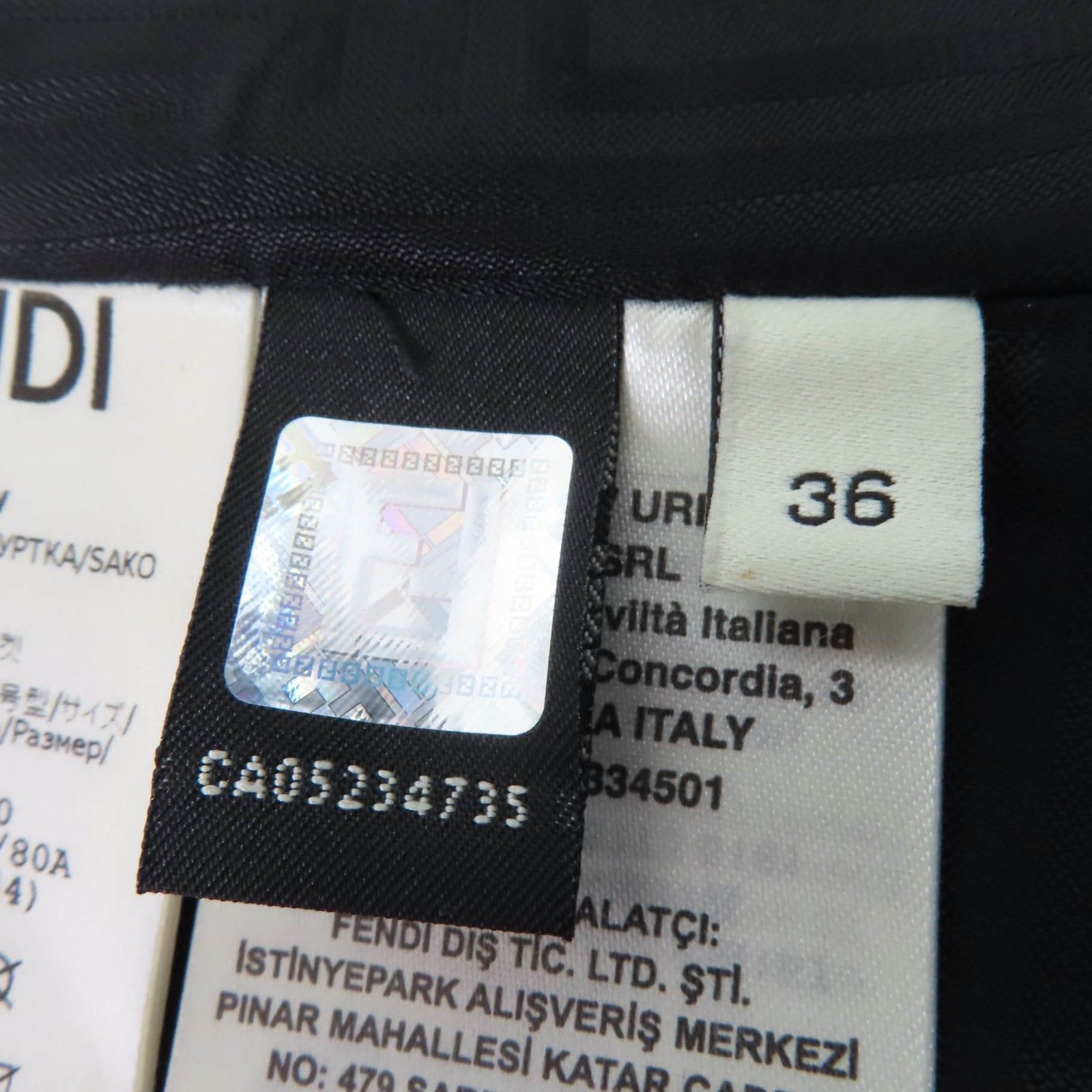 極美品☆FENDI フェンディ 美シルエット◎ ミンク付 ステッチデザイン