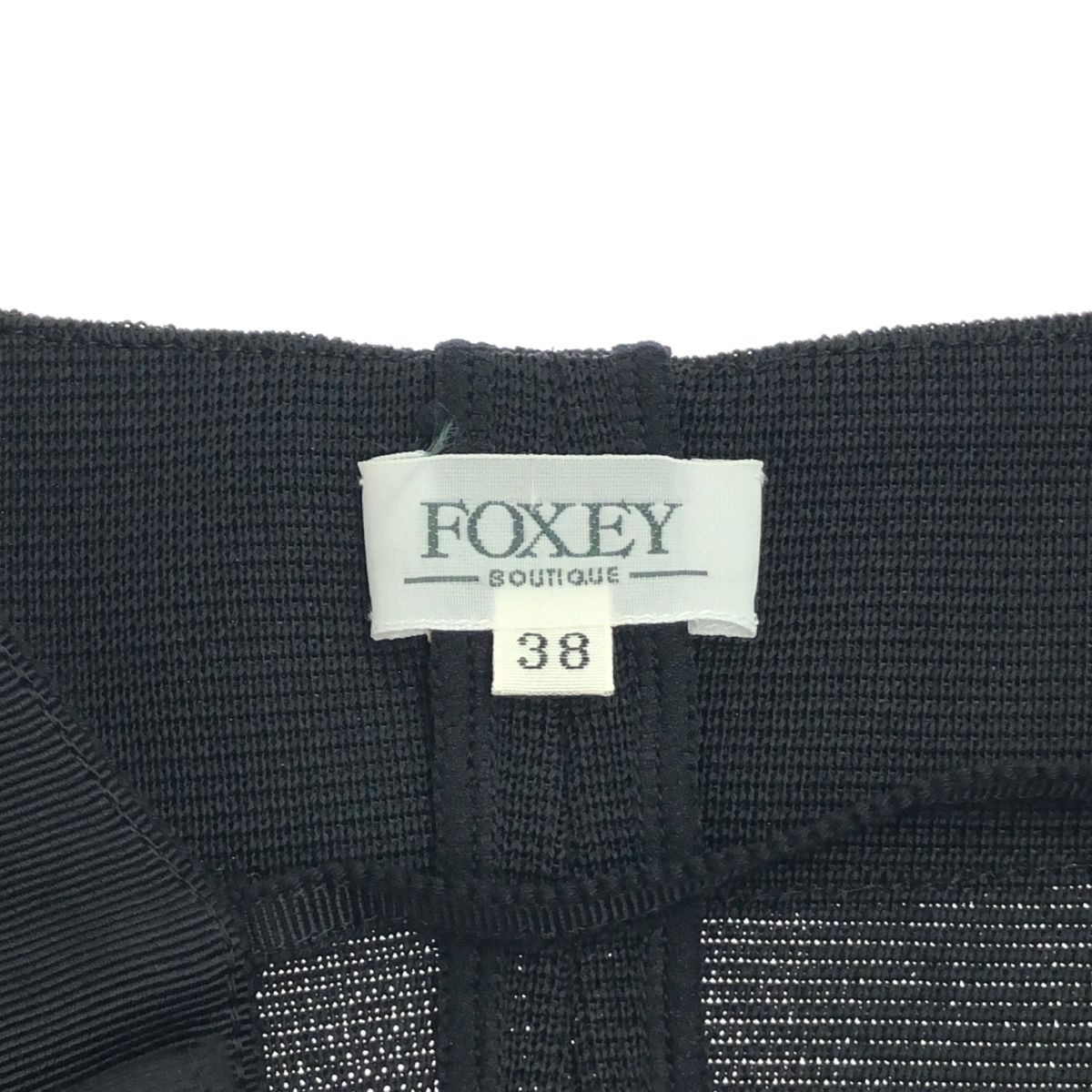 FOXEY フォクシー ワンピース バックリボン 黒 38 FOXEY BOUTIQUE フォクシーブティック ワンピース サイズ:38