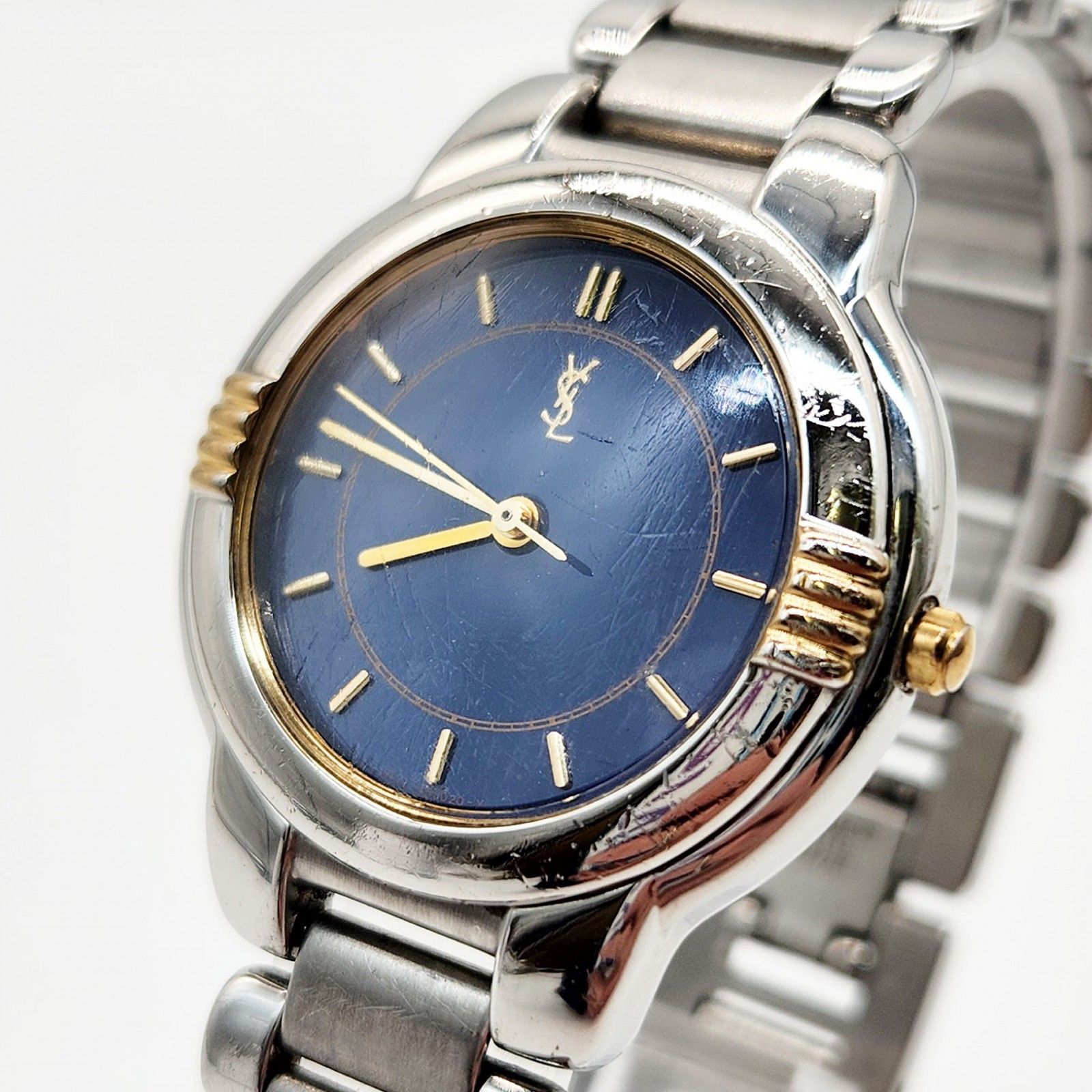 ⭐︎電池交換済み⭐︎ イヴ・サンローラン 腕時計 6031 電池交換済】イヴ・サンローラン YSL 6031-G11246 ツートン
