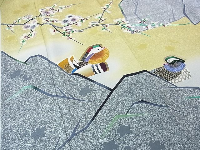 平和屋本店□極上 人間国宝 羽田登喜男 TOKIOetTOKI 訪問着 鴛鴦梅文