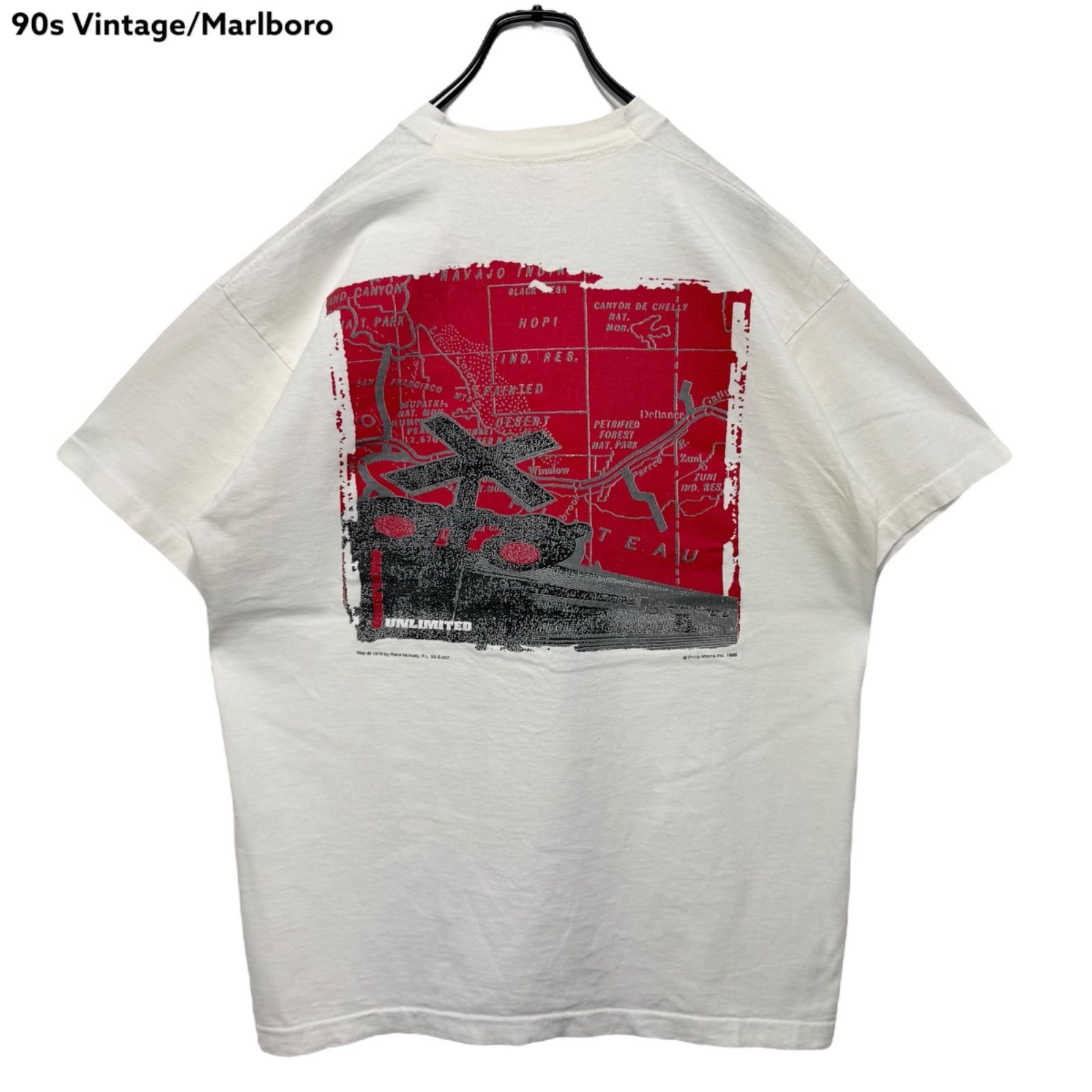 90's Marlboro ''UNLIMITED'' ポケット付き 両面プリントTシャツ
