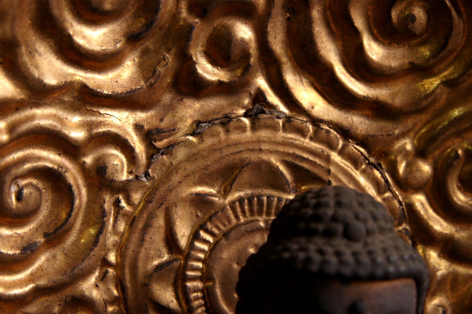 時代 木彫 阿弥陀如来立像 厨子入 41.5cm 鍍金 仏像 仏教美術 唐物