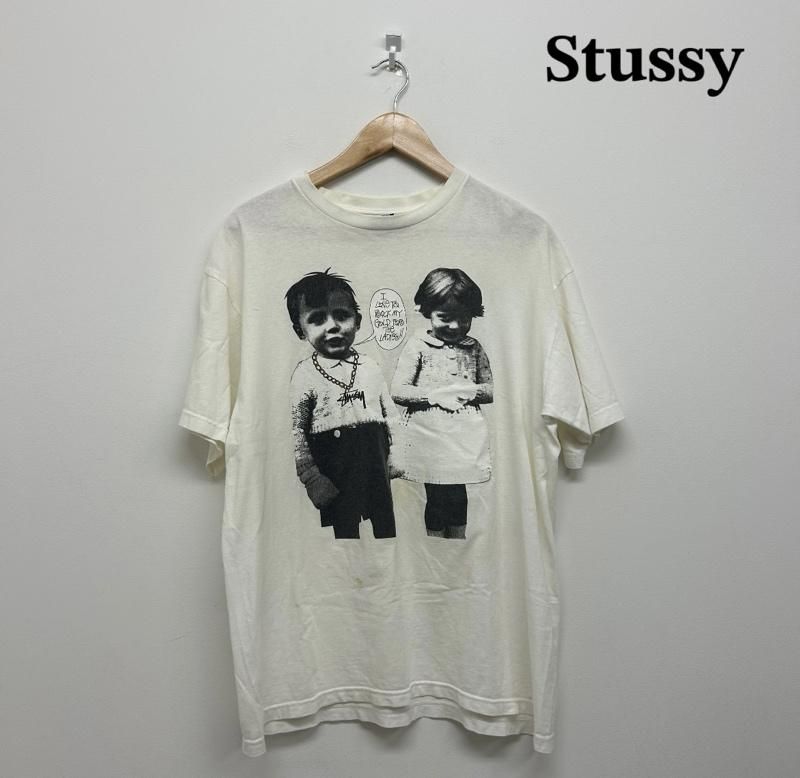 Stussy 子供写真プリント 長袖カットソー【激レア】 Stussy 子供写真プリント 長袖カットソー【激レア】 中古・古着