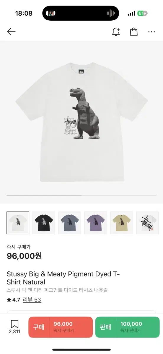STUSSY(ステューシー) ビッグ アン ミティ PIGMENT(ピグメント