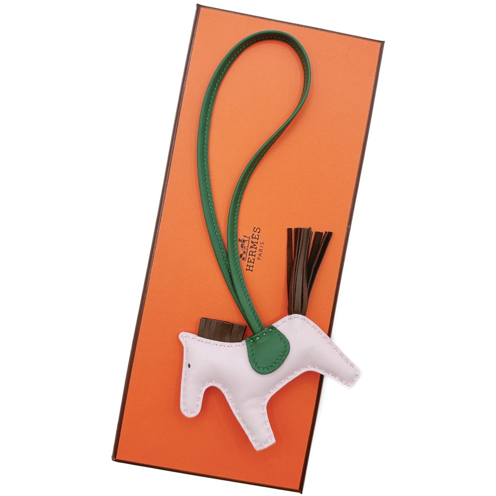 エルメス HERMES チャーム ロデオPM ショコラ/クレ/ローズダーリン