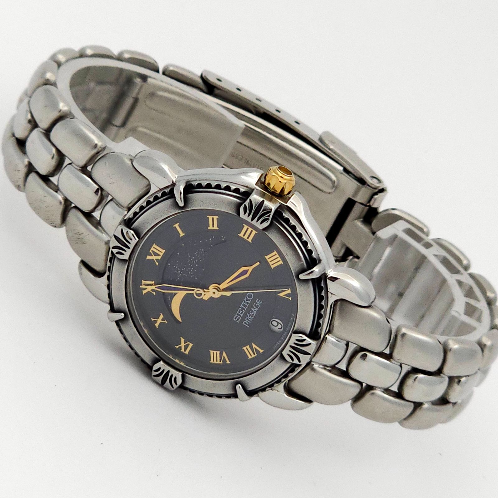 ☆良品 SEIKO セイコー プレサージュ 6F34-6060 ムーンフェイズ QZ