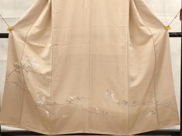 平和屋着物□訪問着 中国三大刺繍 汕頭刺繍 スワトウ刺繍 雪輪花文 暈