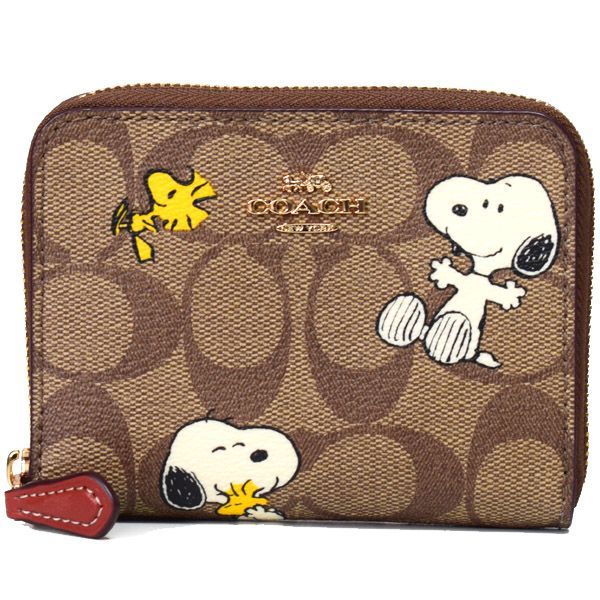 ウッドストック ミディアム財布 COACH×PEANUTSコラボ - 長財布