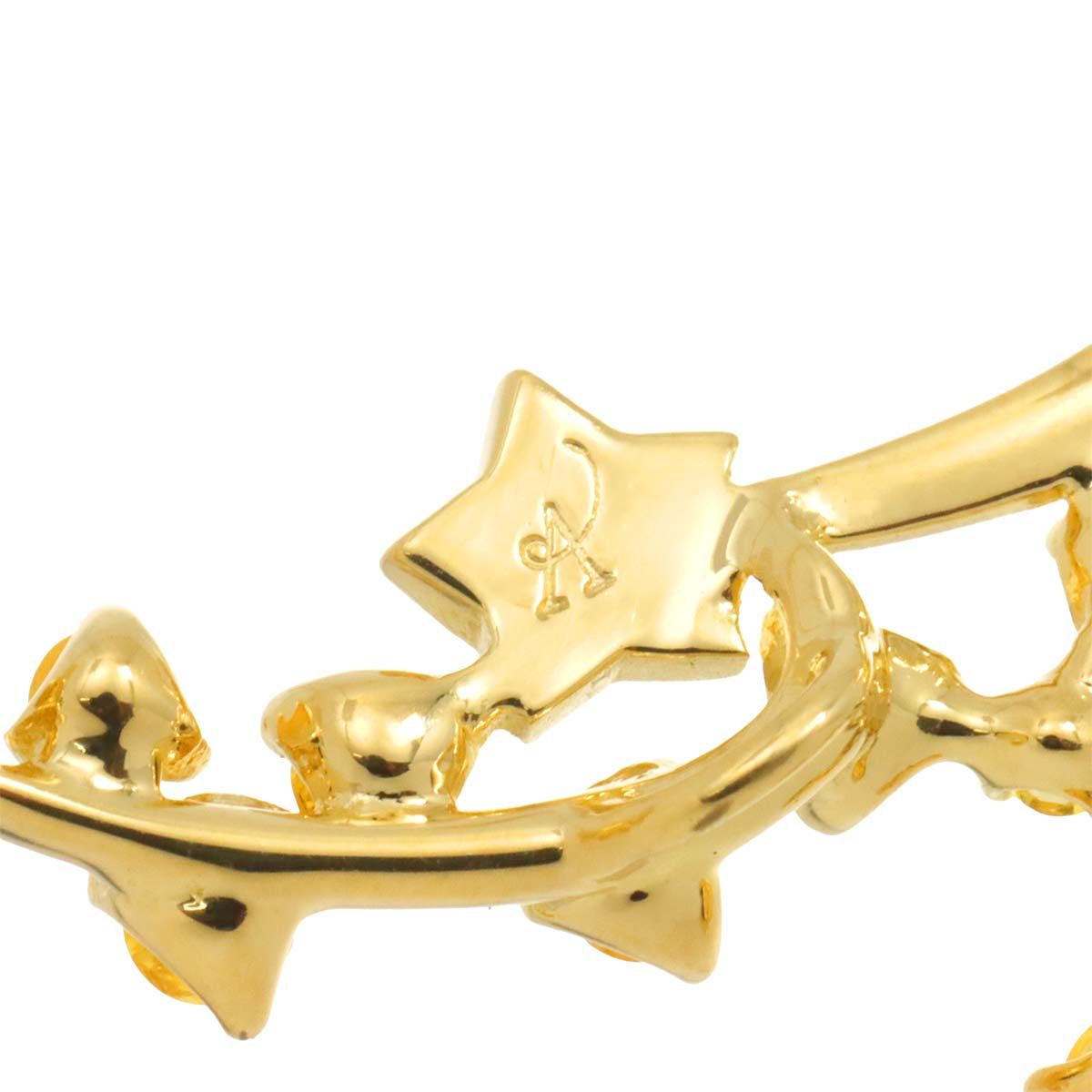 サファイヤ 0.51ct ダイヤ 0.04ct K18 YG ネックレス 49cm イエロー  