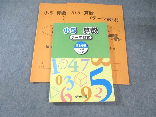 浜学園　小5 算数 テーマ教材 　演習教材　第3分冊　新品・未使用 浜学園 小5 算数 テーマ教材 第3分冊(No.30～No.43) 状態良品