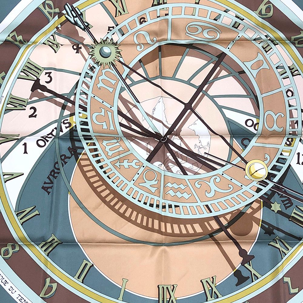 エルメス カレ 90 MECANIQUE DU TEMPS (時の仕掛け)